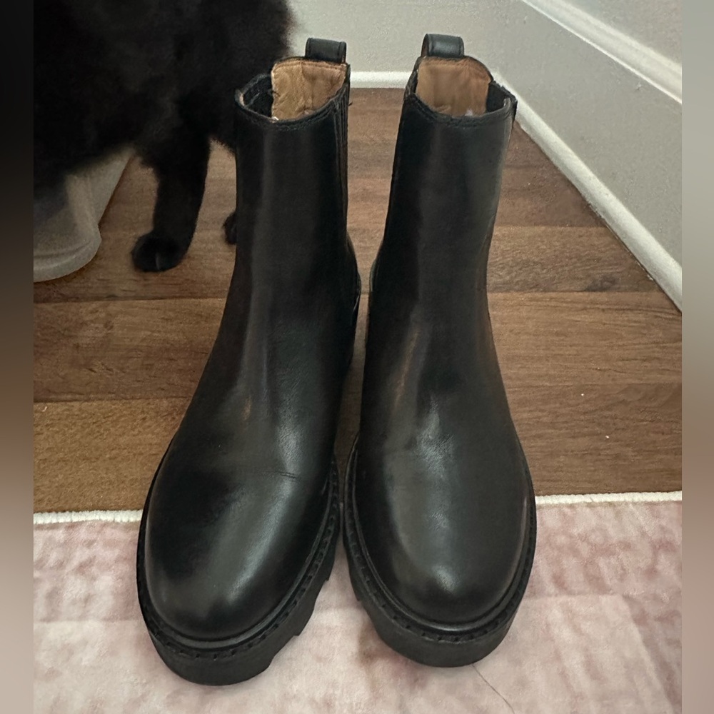 Madewell black leather boots